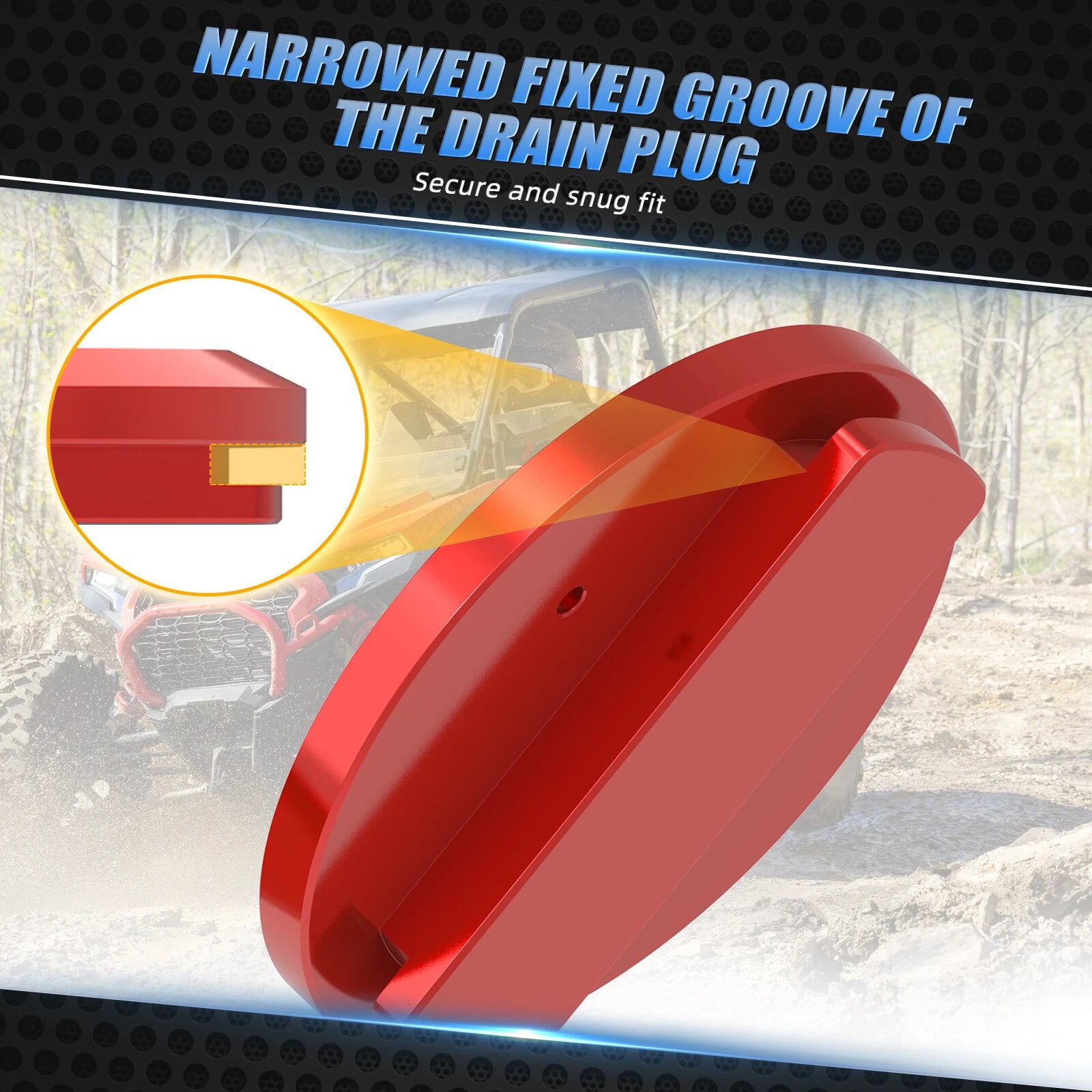 Floor Drain Plug for Polaris RZR XP 1000 (2014–2023) 5414694 Aluminum Alloy