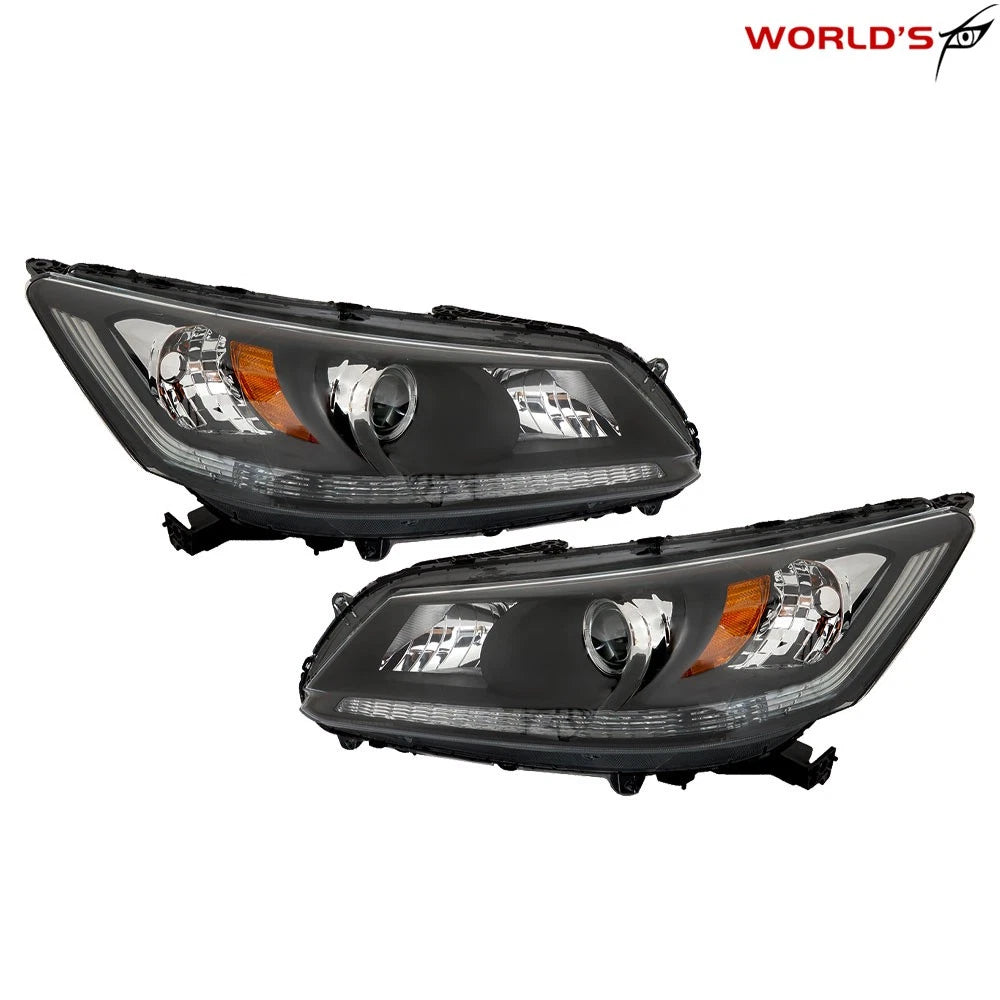 Headlight Headlamps for Honda Accord (2013–2015) Halogen Right + Left Pair