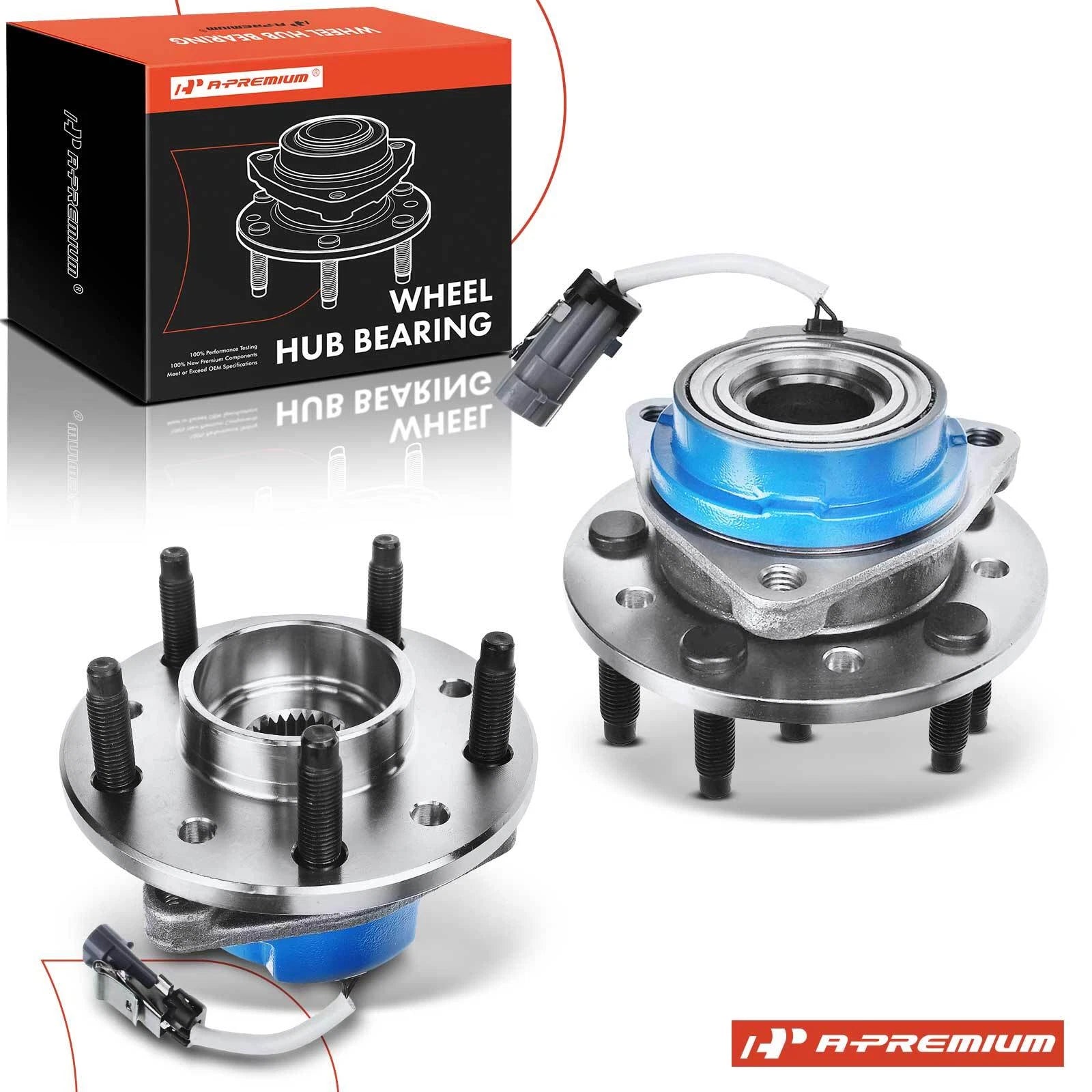 2X Front Wheel Hub & Bearing Assembly with ABS Sensor for Chevy Malibu (2013–2015)