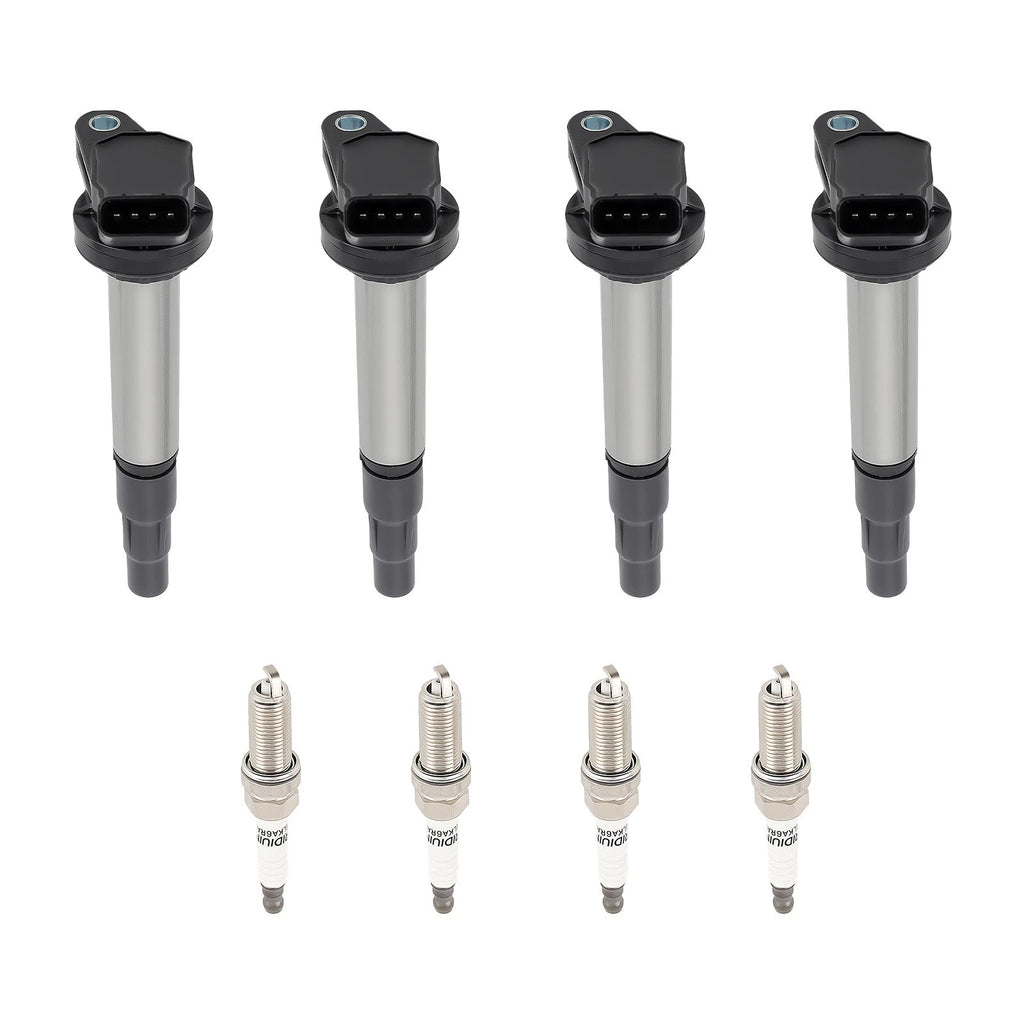 Set of 4 Ignition Coils & Spark Plugs for Toyota C-HR 2.0L L4 (2019–2021) UF596 4711