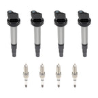 Set of 4 Ignition Coils & Spark Plugs for Toyota C-HR 2.0L L4 (2019–2021) UF596 4711