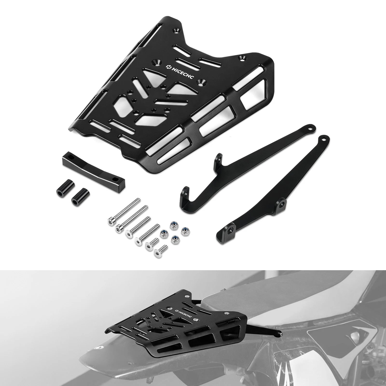 Rear Luggage Rack Bracket Kit for Suzuki DRZ400S DRZ400SM (2000–2024)