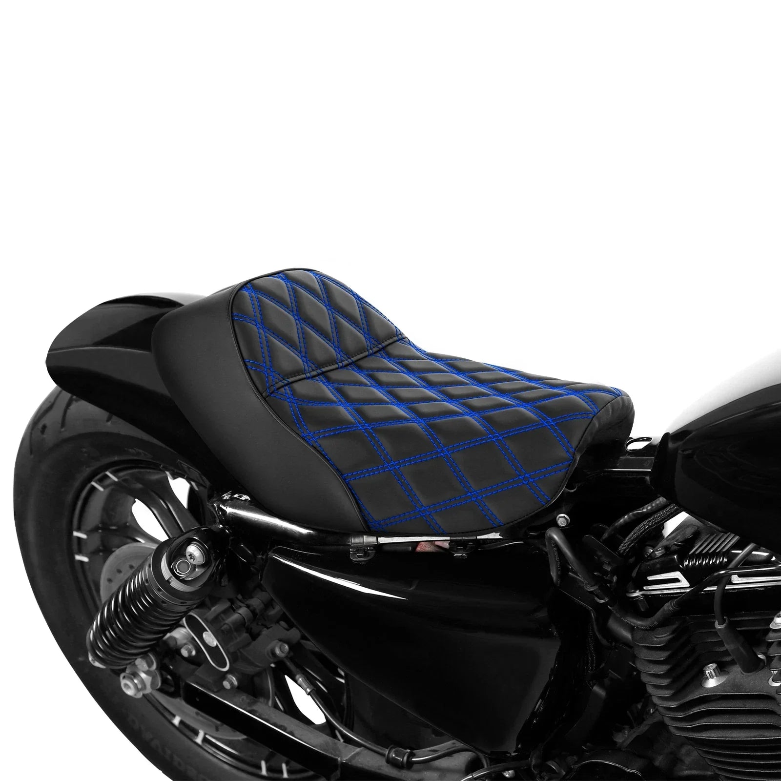 Black Driver Solo Seat Cushion for Harley Sportster XL883 1200 48 72 (2010-2022)