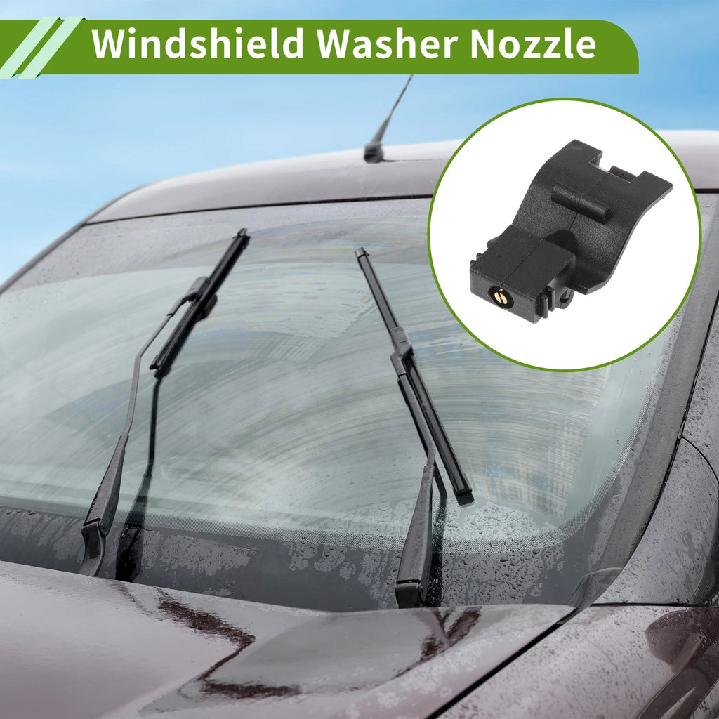 Set of 2 Front Windshield Washer Nozzles for Toyota Sienna Venza (2009–2020) No. 853810T010 Black