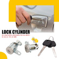 Front Pair Door Lock Cylinder Kit Set with 2 Keys for Toyota Tacoma (1995–2004)