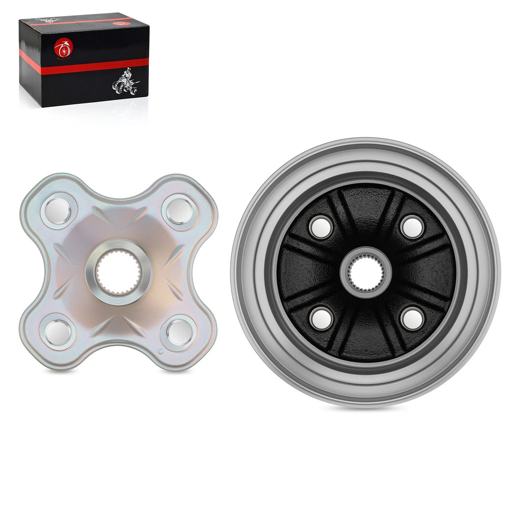 Rear Brake Drum + Wheel Hub Set for Yamaha Kodiak 400 YFM400F (1993–1999)