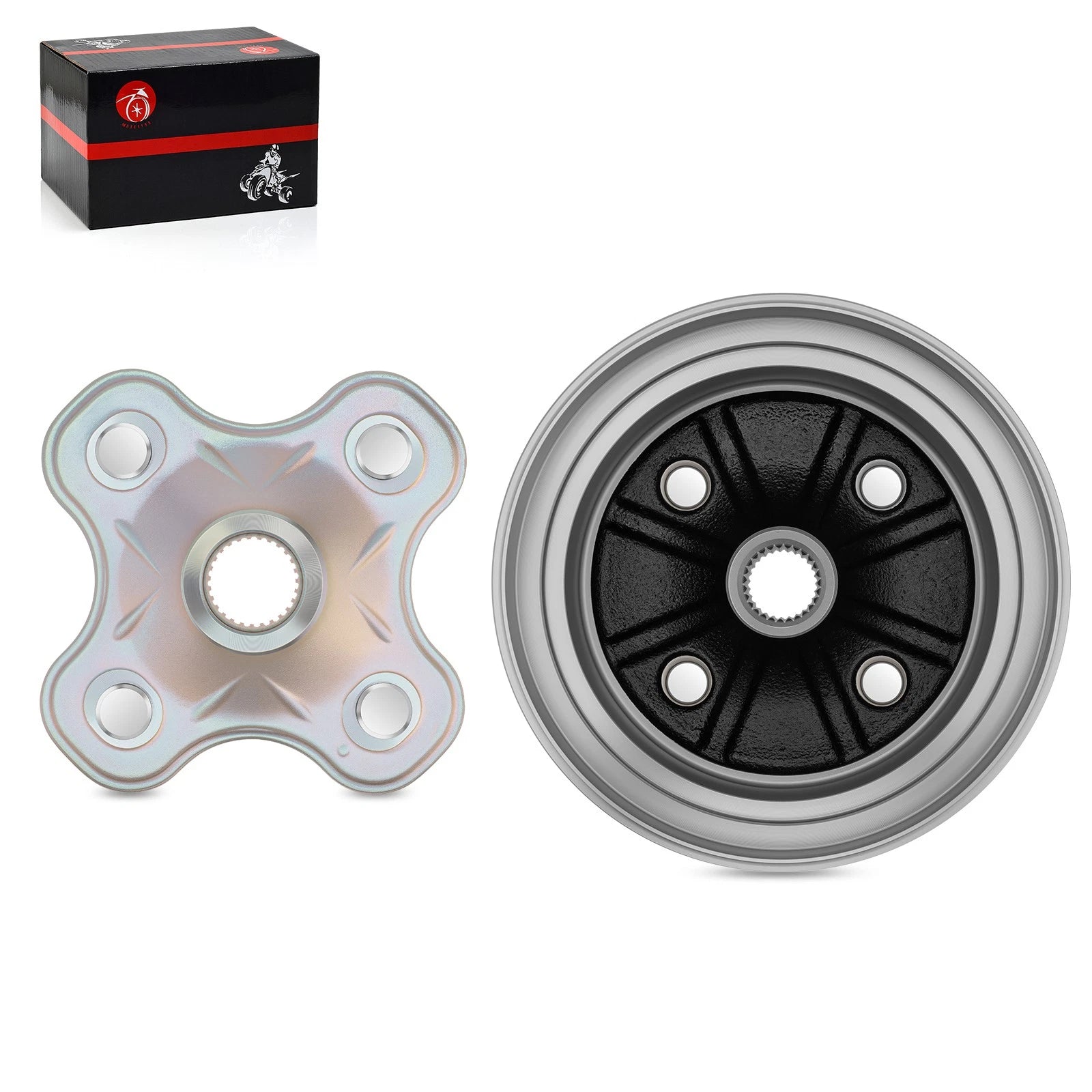 Rear Brake Drum + Wheel Hub Set for Yamaha Kodiak 400 YFM400F (1993–1999)