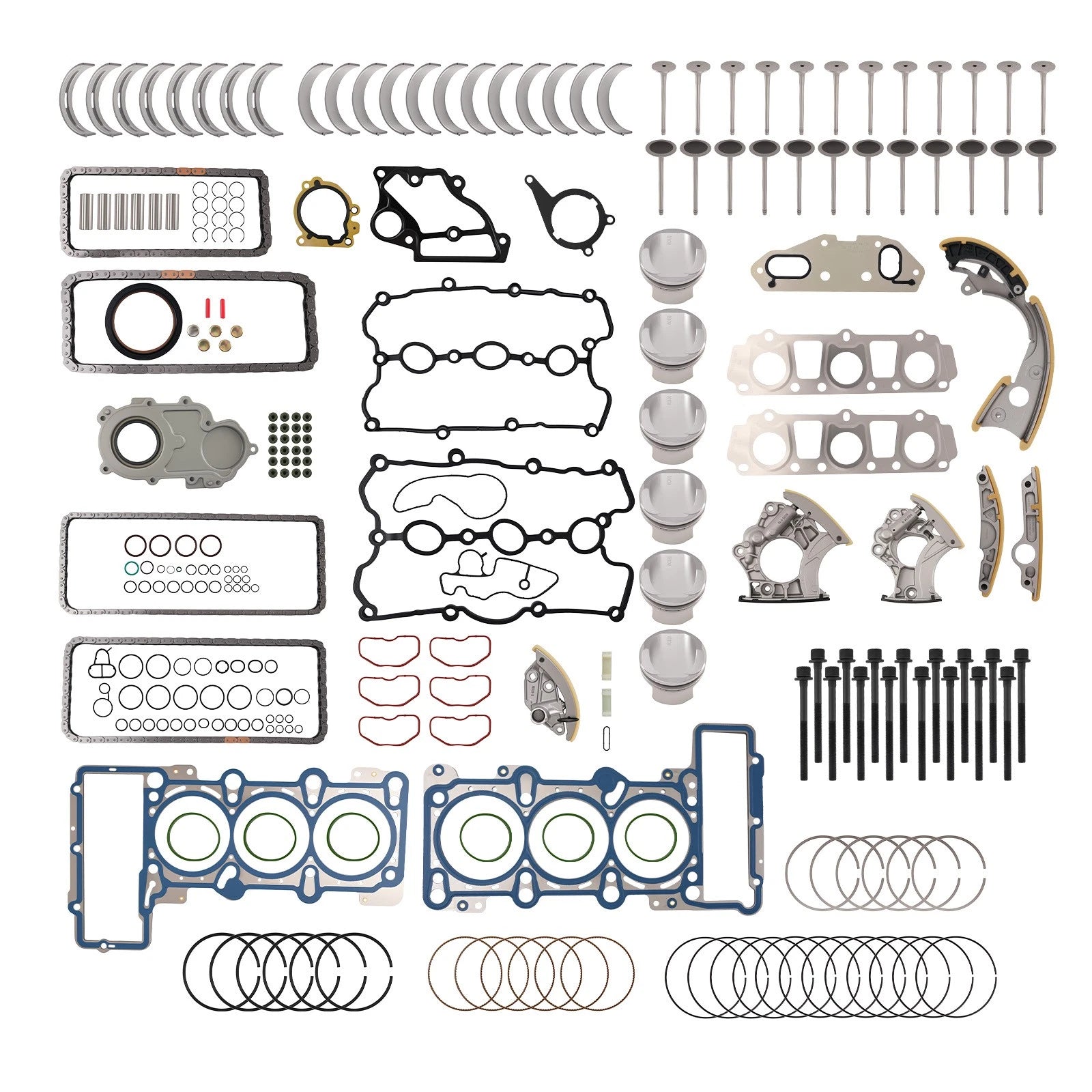 Pistons Set w/ Bearings & Head Gaskets for Audi A7 Sportback (2011–2014)