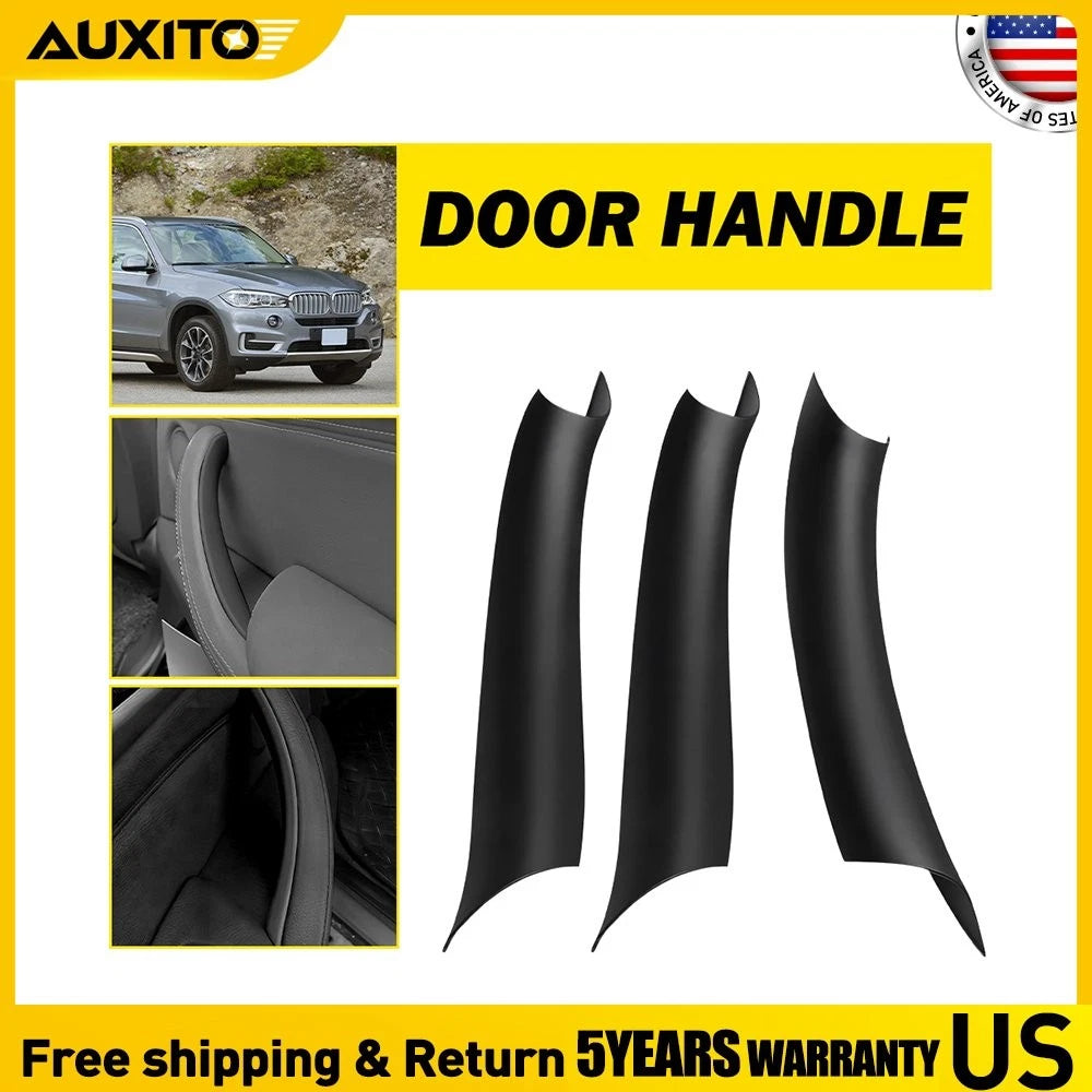 Set of 3 Interior Door Handle Pull Covers for BMW X5 F15 X6 F16 (2014–2018)