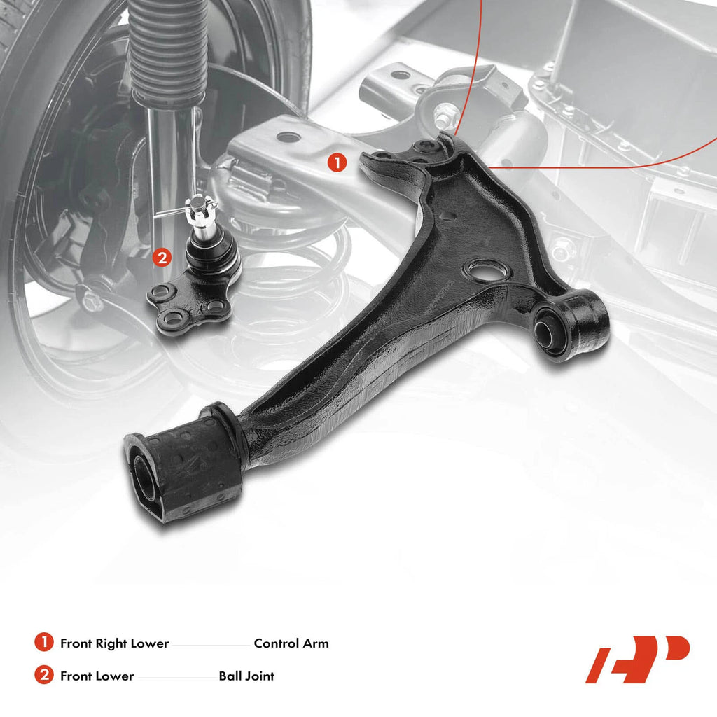 2X Front Right Lower Control Arm & Ball Joint for Nissan Quest (1993-2002)