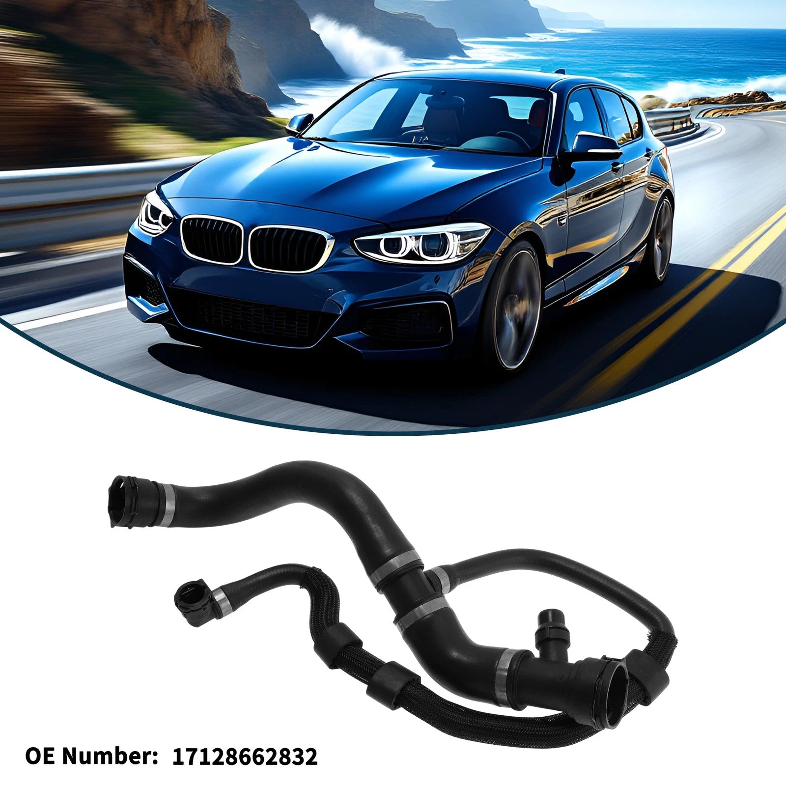 Radiator Hose for BMW 1 Series (2015) No. 17128662832 Rubber Coolant Pipe