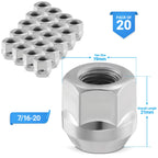 Set of 20 Chrome Open End Lug Nuts for Buick Chevy Pontiac (YYYY–YYYY)
