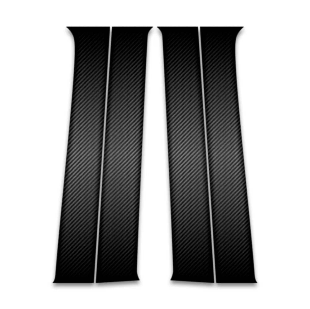 4pc Carbon Fiber Pillar Post Covers for 2002-2007 Jeep Liberty