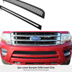Lower Bumper Grille Insert for Ford Expedition (2015-2017) - Stainless Black Mesh