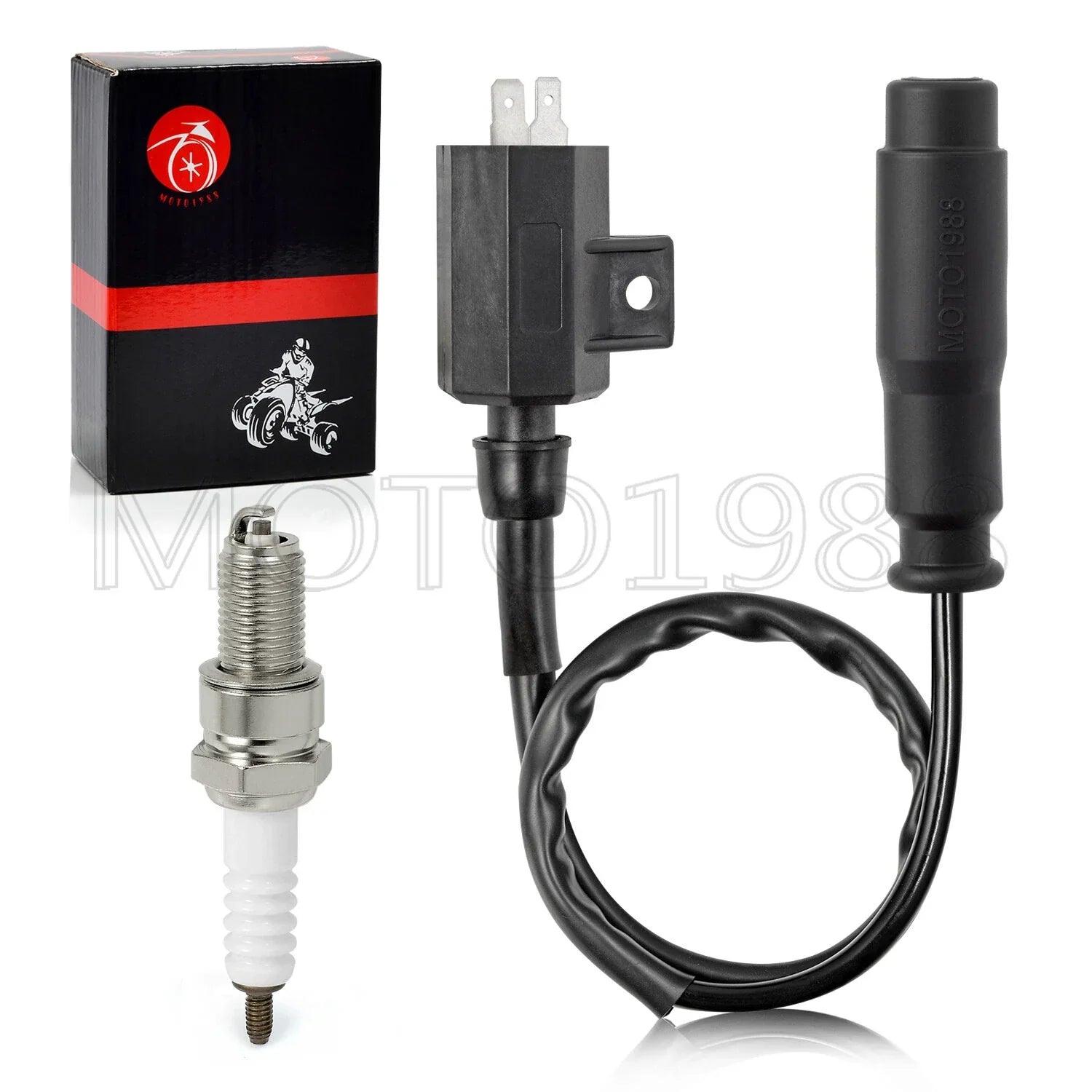 Ignition Coil Spark Plug With CAP for Kawasaki Prairie 400 (1997–2002)