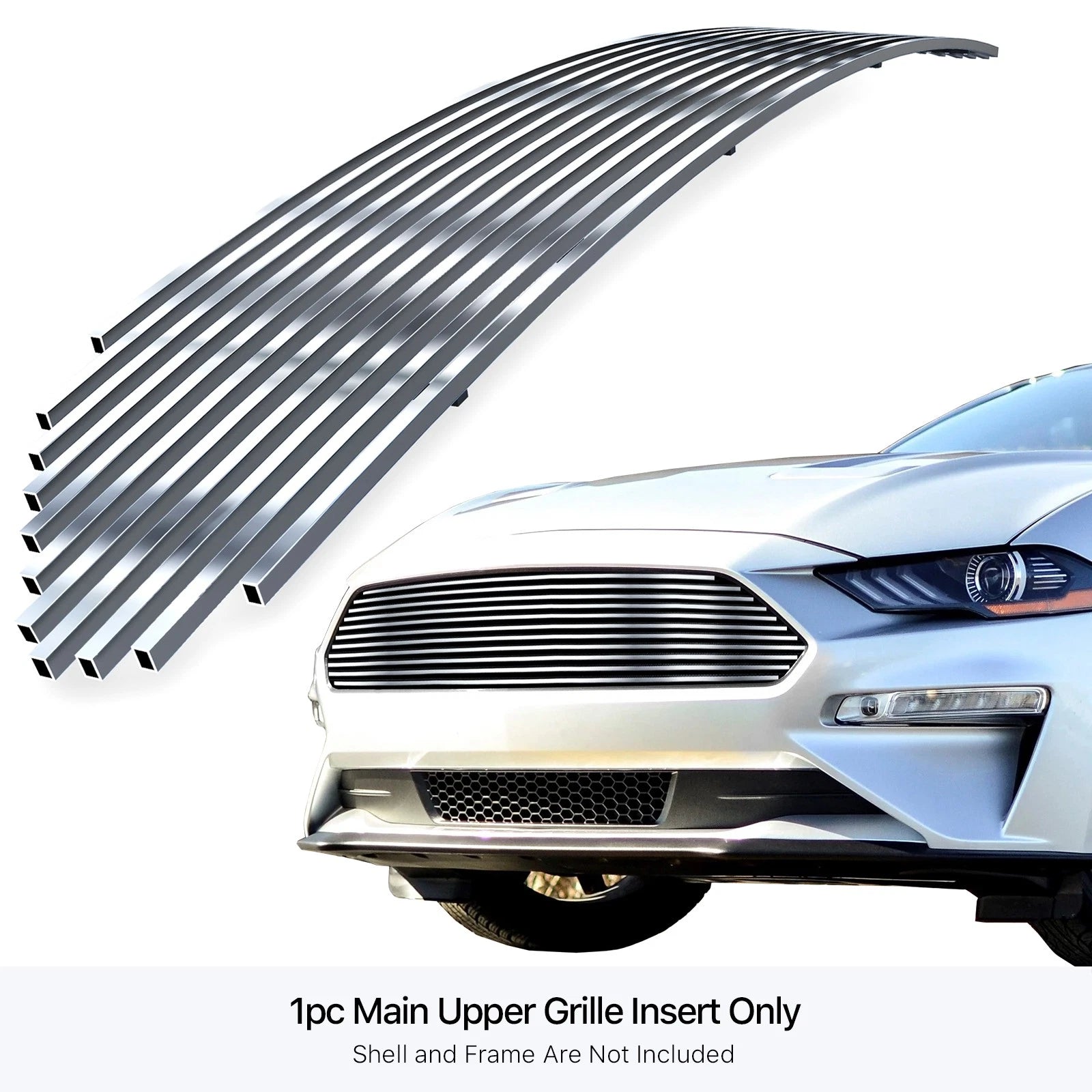 Stainless Chrome Billet Grille Insert for Ford Mustang V8 GT (2018-2022)