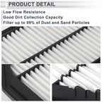 2X Engine Cabin Air Filter Combo No.087902H000A for Hyundai Elantra (2014–2016)
