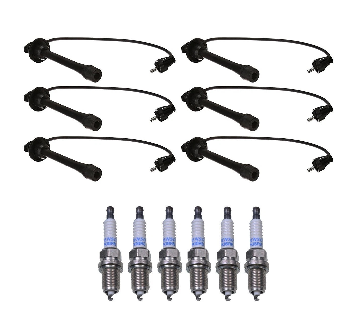 Denso Wire Set & Double Platinum Spark Plug Kit for Toyota Lexus V6