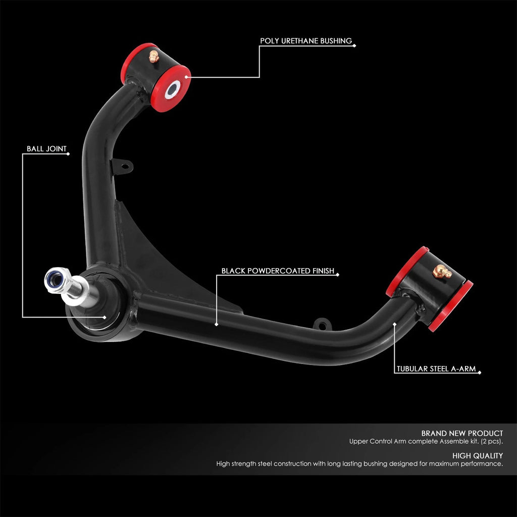 Set of 2 Lift Bolt-On Front Upper Control Arms for Silverado Sierra 1500-3500 (1999–2013)