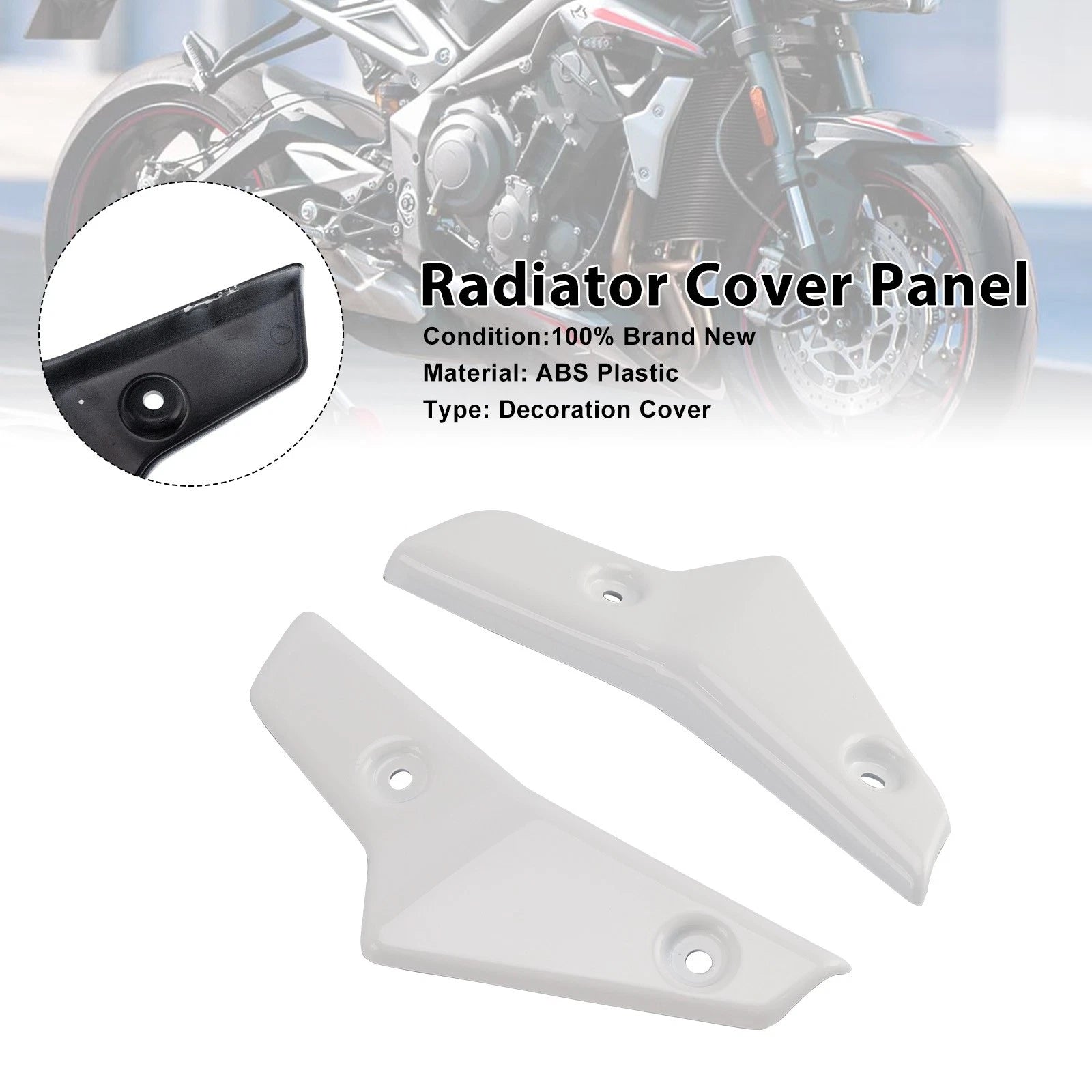 Radiator Side Cover Fairing Panels for Street Triple 765 R/RS (2020–2022) White