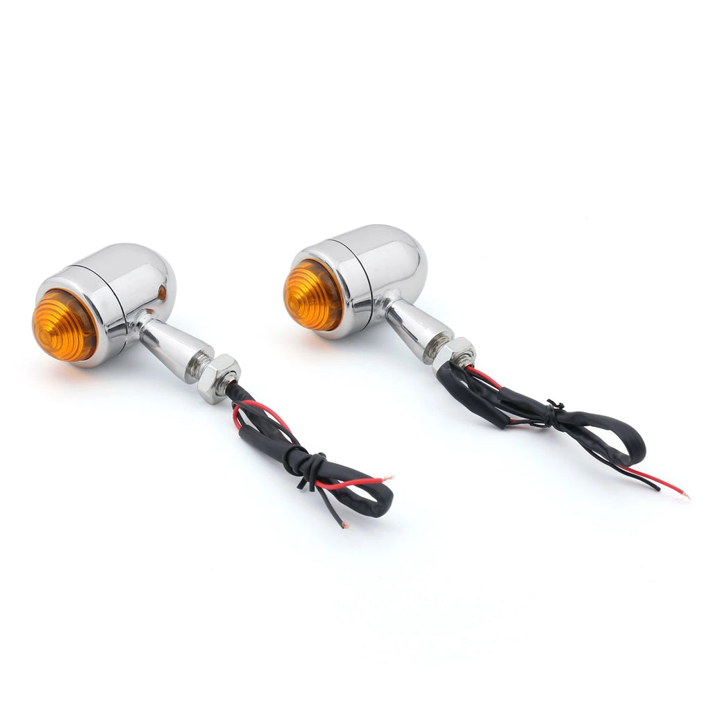 2X Bullet Mini Heavy Duty Motorcycle Turn Signal Indicators Light Blinkers for Motorcycle