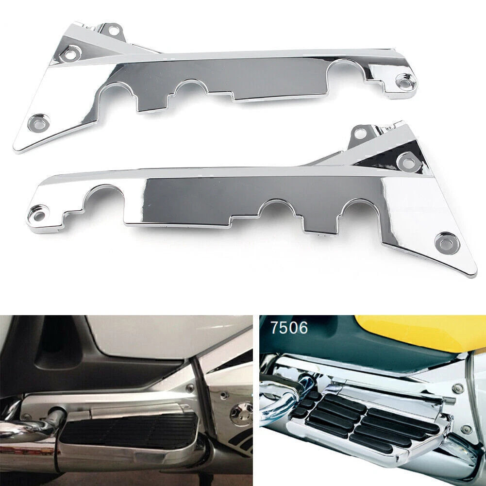 Set of 2 ABS Fairing Lower Rear Frame Covers for Honda GL1800 (2001–2011) Chrome