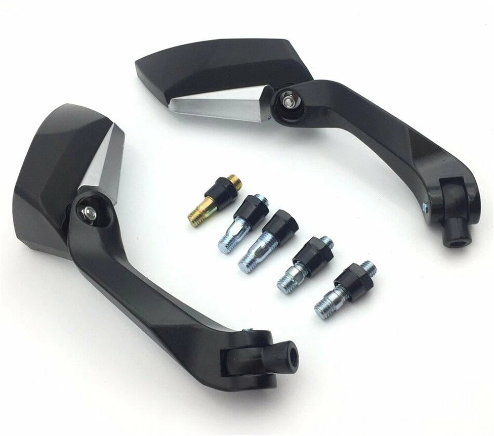 Black Diamond Blade Rearview Mirrors 8mm 10mm for Harley Motorcycle (All Years)