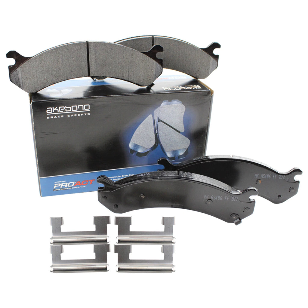 Set of 4 Akebono ProACT Front Ceramic Brake Pads for Cadillac Chevrolet GMC Hummer