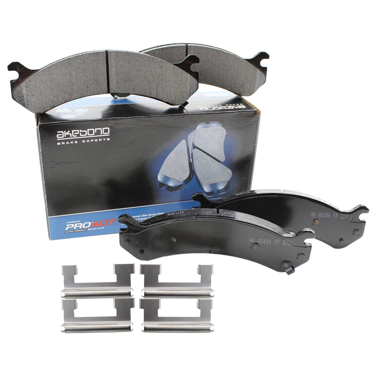 Set of 4 Akebono ProACT Front Ceramic Brake Pads for Cadillac Chevrolet GMC Hummer