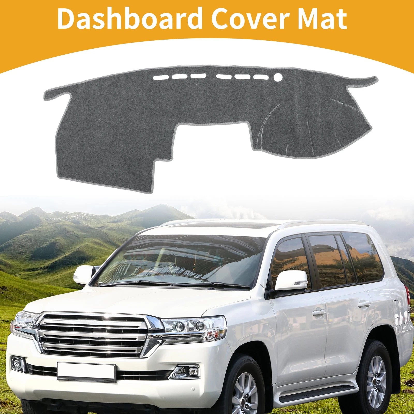 Dashboard Cover Mat for Toyota Mark X (2004–2009) Gray 1 Pc