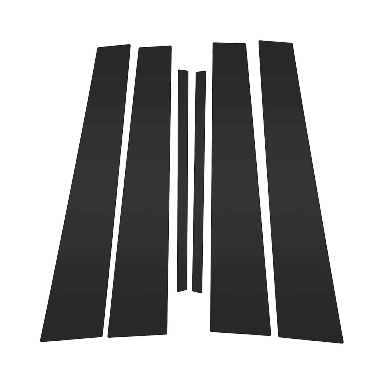 6 Pcs Pillar Window Trim for Chevy Malibu (2008–2012) Black