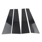 Pillar Post Set Door Window Trim Covers Gloss Black for Dodge Ram 1500 (19-24)