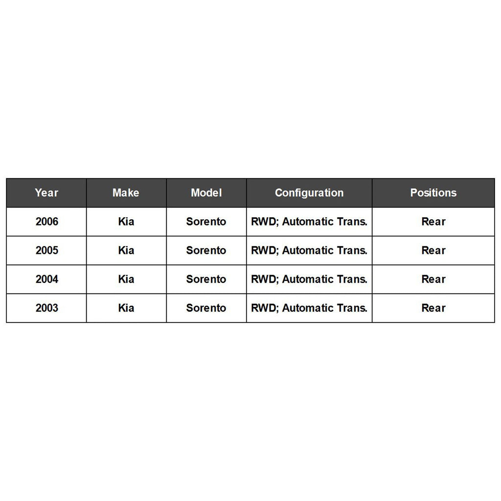 Rear Drive Shaft for Kia Sorento (2003–2006)
