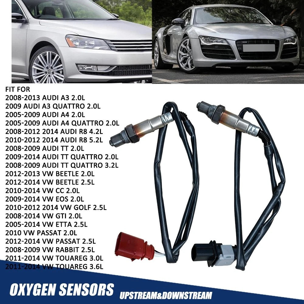 Set of 2 Upstream Downstream Oxygen Sensors for Audi TT VW Jetta Beetle Golf