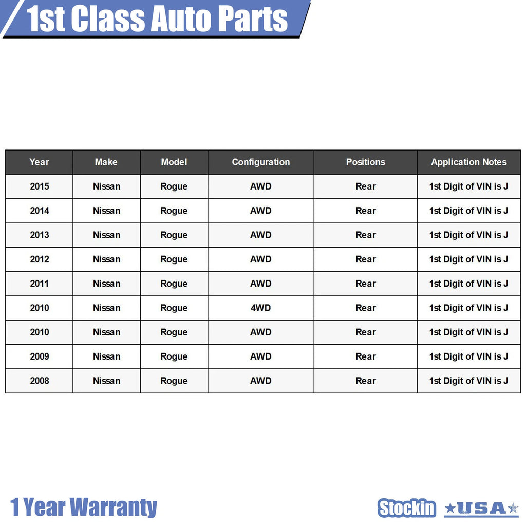 Rear Drive Shaft Prop Assembly for Nissan Rogue (2008-2015)