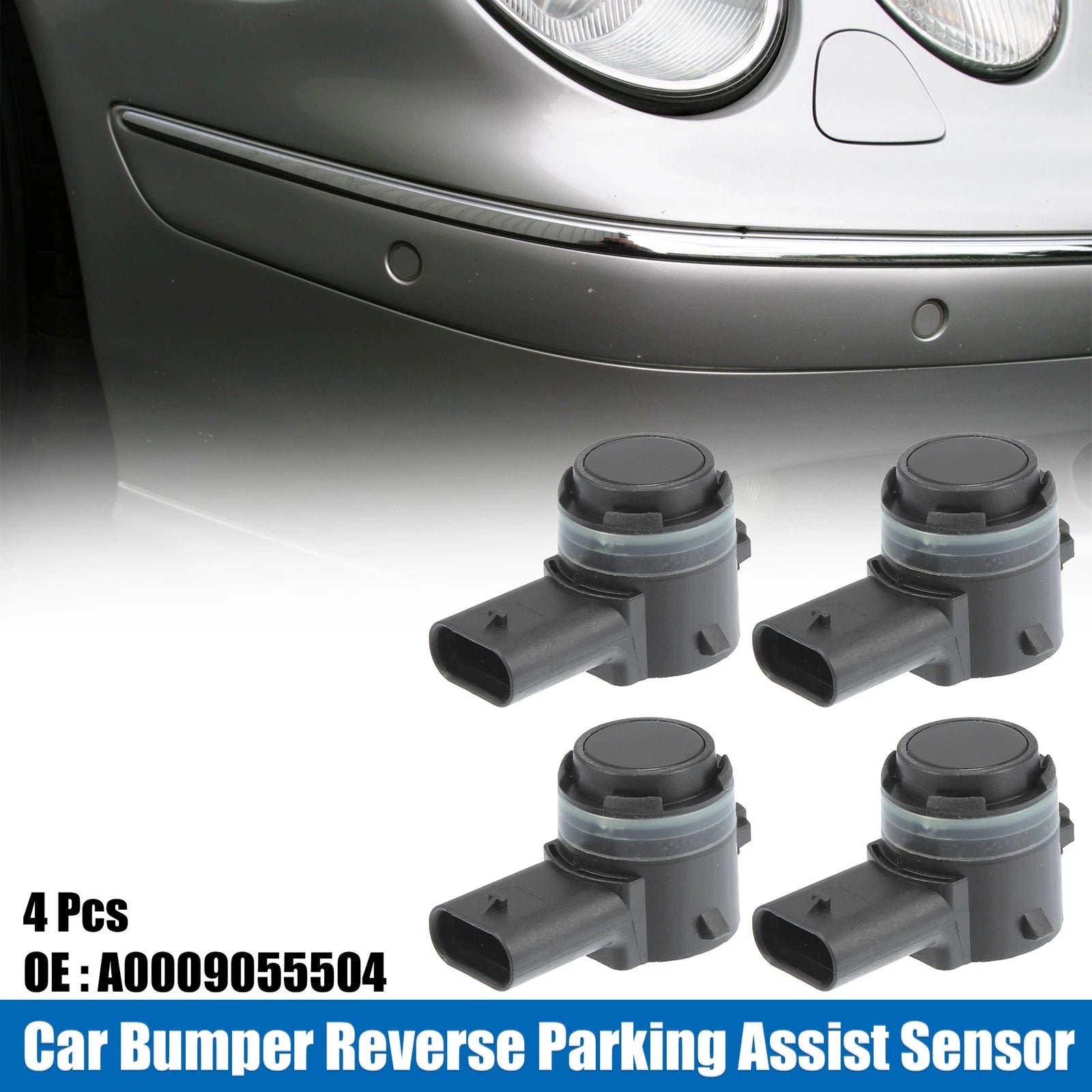 Set of 4 Bumper Parking Reverse Assist Sensors for Mercedes-Benz (A0009055504)