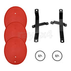 3 Red Number Plate & Bracket Kit for Honda Z50 Z50R (1979–1987) w/ Clips & Bands