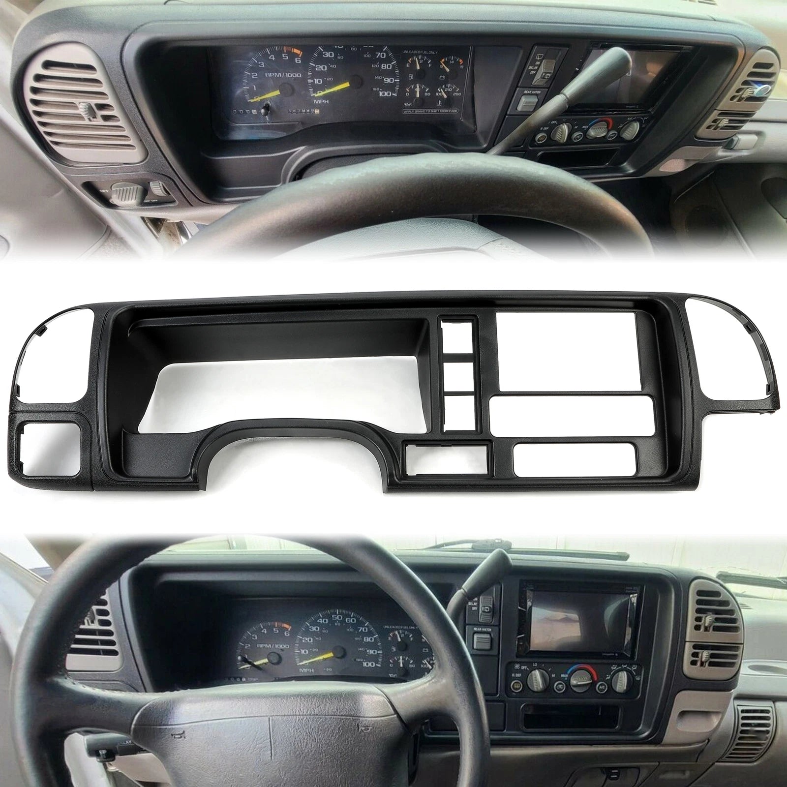 Double Din Dash Kit with Wire Harness for GMC Truck SUV (1995–2002)