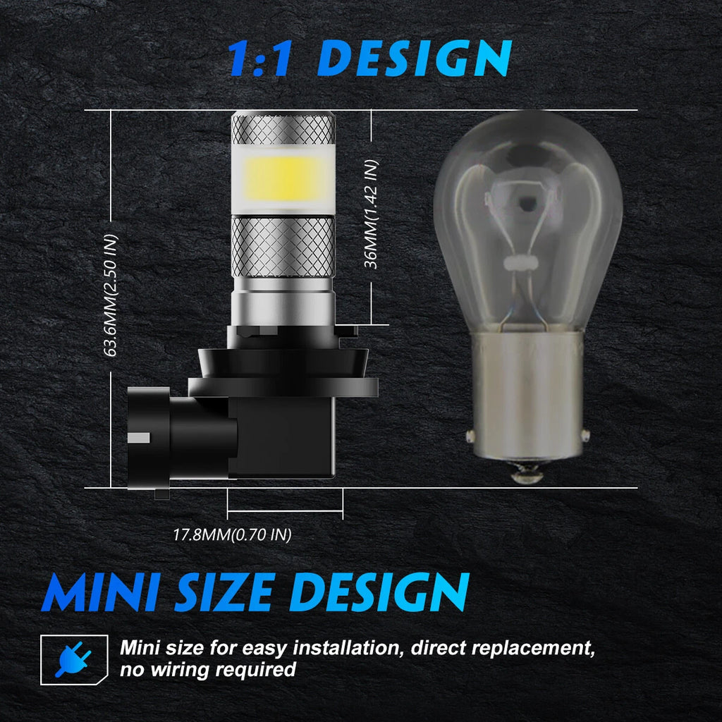 9006 LED Brake Stop Tail Turn Signal Light Bulb for Universal (1:1 Design)