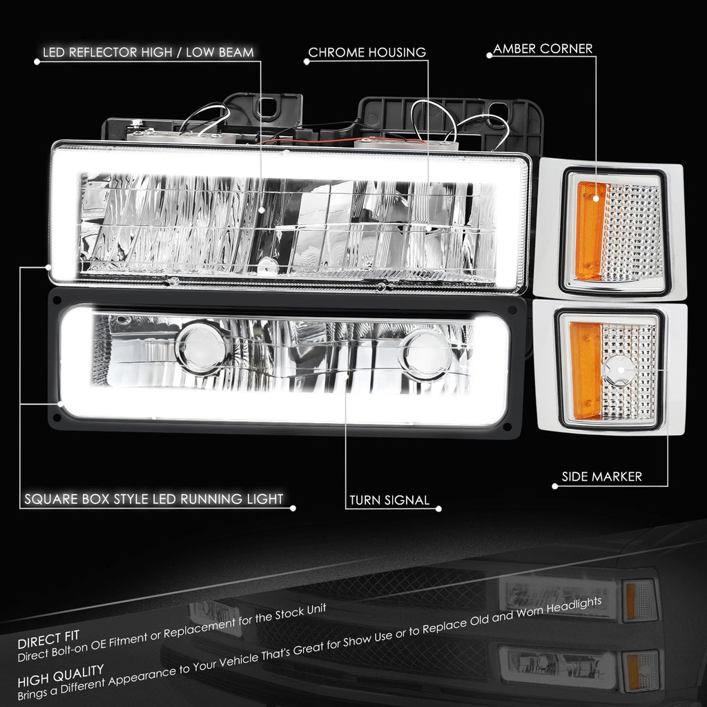 LED Headlight, Bumper Signal & Corner Lamps for Chevy C/K (1994–2000)