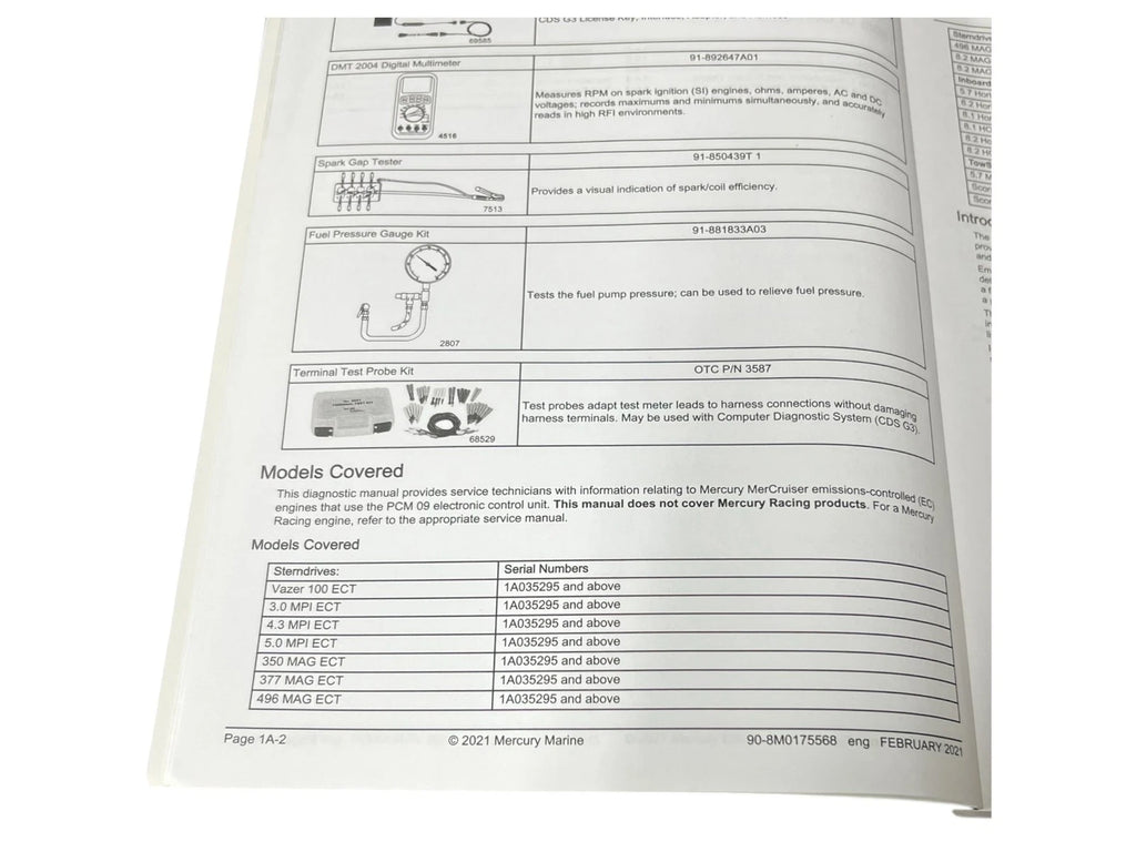 PCM 09 Diagnostic Manual for Mercury (2021) - 90-8M0175568