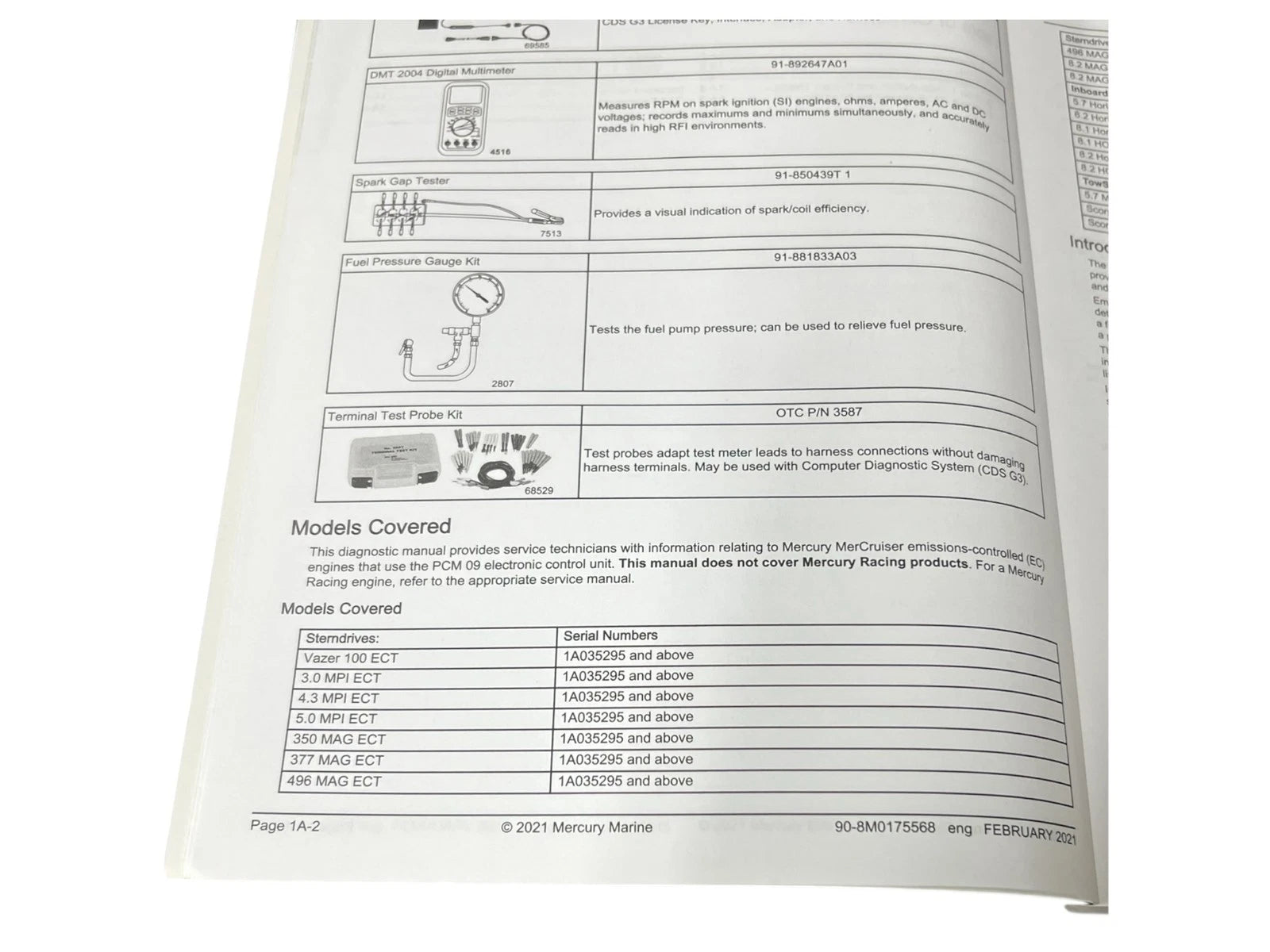 PCM 09 Diagnostic Manual for Mercury (2021) - 90-8M0175568