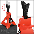 2X Jack Stands for Sedan SUV (10.6"-15.5" 4400lbs Capacity)