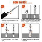 Screw Remover Set for Damaged Bolts and Screws (Drill Bits)