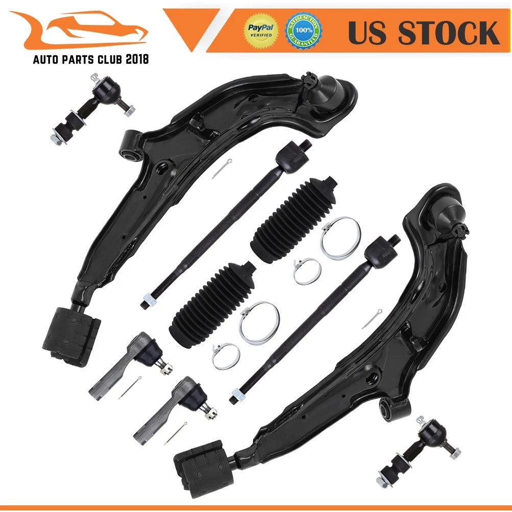 Set of 10 Front Lower Control Arms with Ball Joints for Nissan Altima (1998–2001)