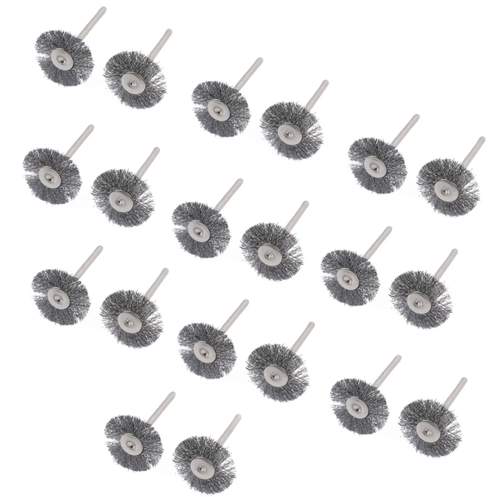 25mm Wire Wheel Polish Brushes for Rotary Grinder (Set of 20)