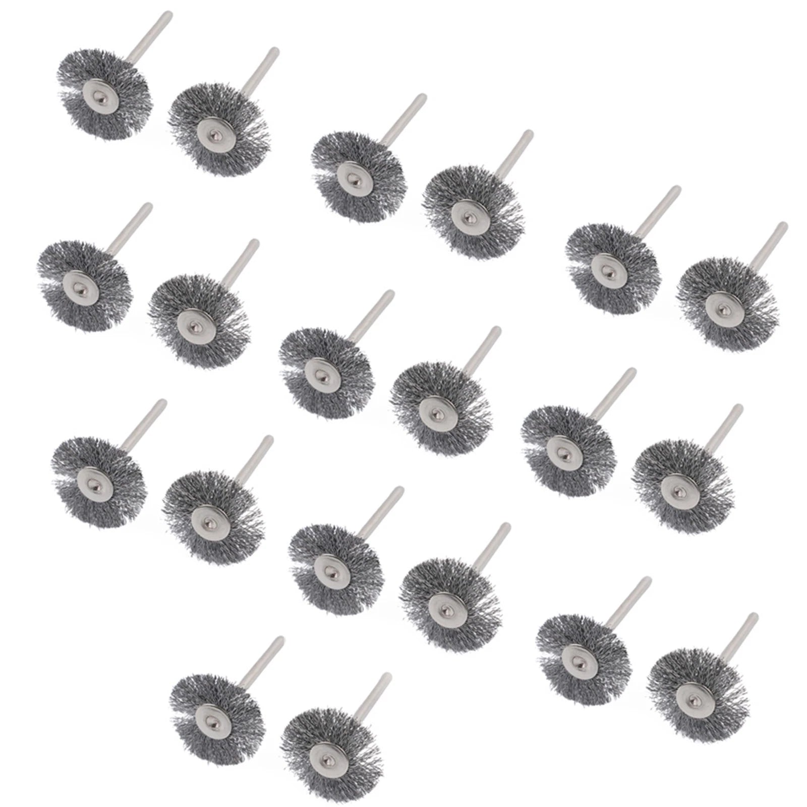 25mm Wire Wheel Polish Brushes for Rotary Grinder (Set of 20)