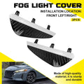 2X Front Fog Light Lamp Cover for Nissan Sentra (2024–2025) Black & Chrome