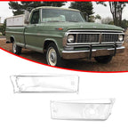 Pair Clear Front Turn Signal Light Lenses for Ford F100 F250 F350 (1970–1972)