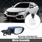 3 Pin Right Side Exterior Door Mirror Assembly Blue for Honda Civic (2016-2021)